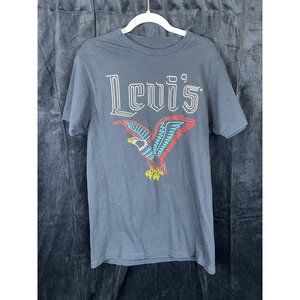 Levis USA Eagle T-Shirt Mens M Short Sleeve Black 100% Cotton Levi’s Logo